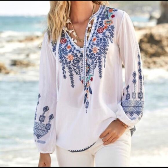 Johnny Was Chelsee Blouse XS - Picture 9 of 9